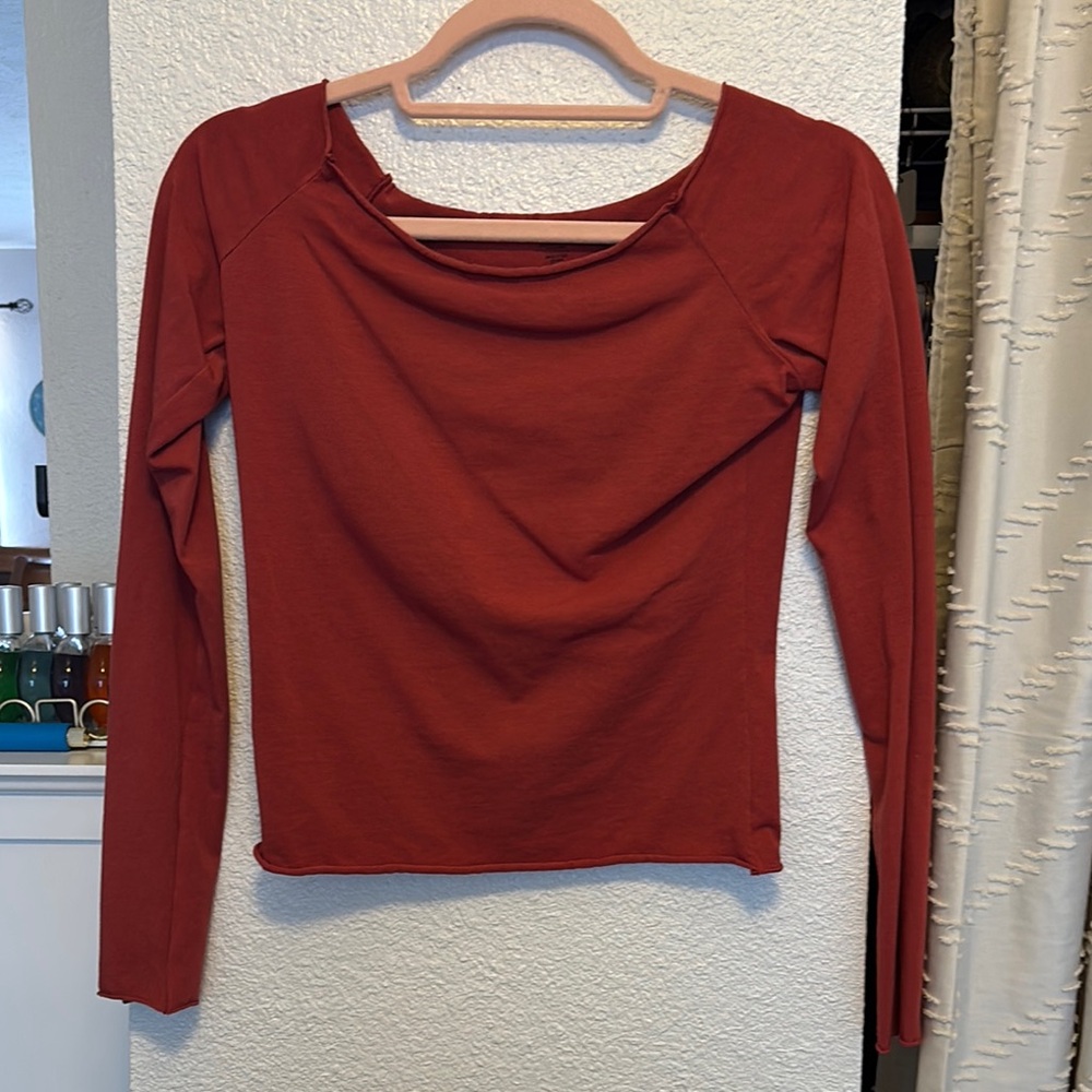 Brandy Melville Off The Shoulder Long Sleeve Blouse